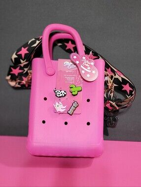 Moon Cake Mini Travel Tote Pink Strap Bag Charms Keychain  NWT